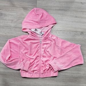 NWT Juicy Couture Hot Pink Velour Hoodie Jacket XS